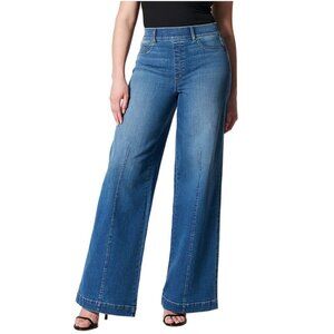 Spanx Womens Sz Medium Spanxshap Everywear Seamed-Front Wide Leg Jean